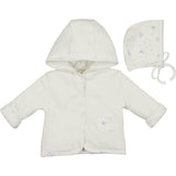Scattered Blossoms Jacket & Hat Set Barely Pink