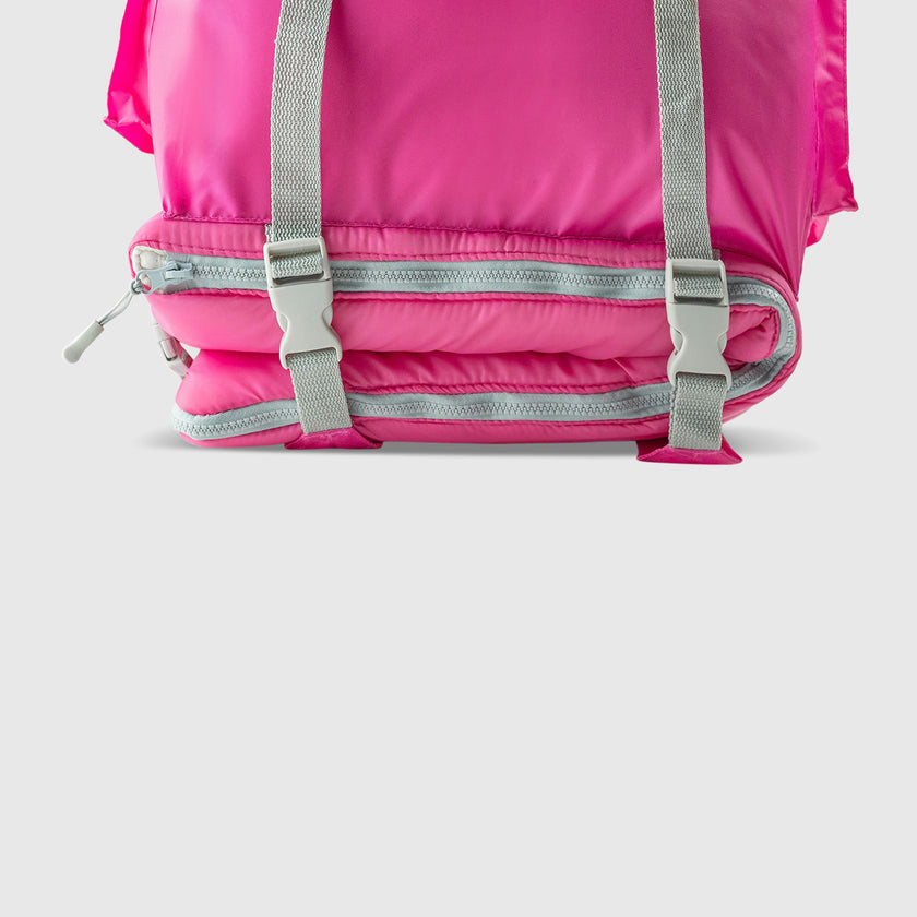 Sleep-n-pack: Packable Sleeping Bag, Big Kid 7-12+ yrs - Hibiscus Pink/Coconut Sherpa