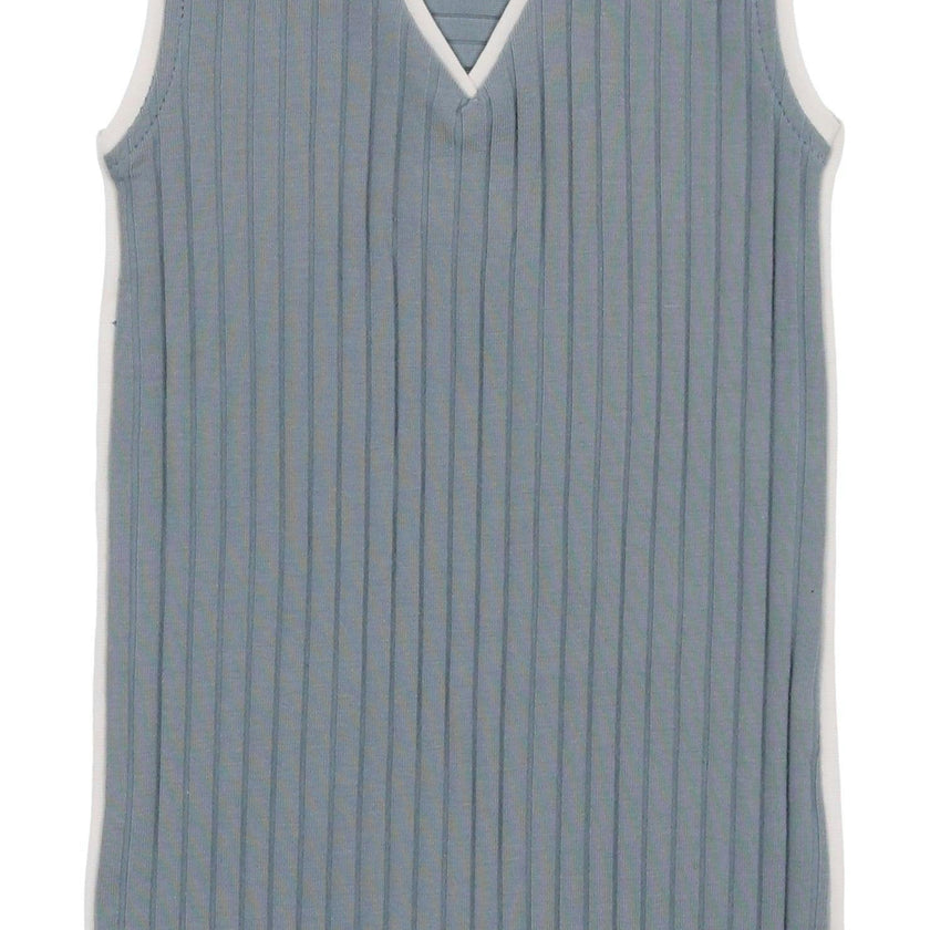 Piped Ribbed Romper
