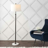 June 65" Adjustable Metal/Marble LED Floor Lamp