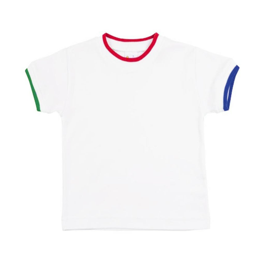 White T-Shirt With Tipping