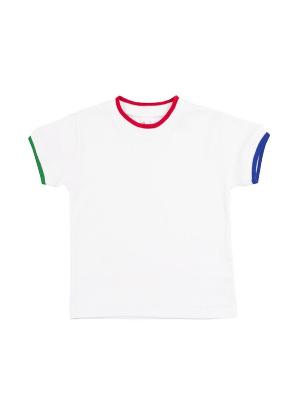 White T-Shirt With Tipping