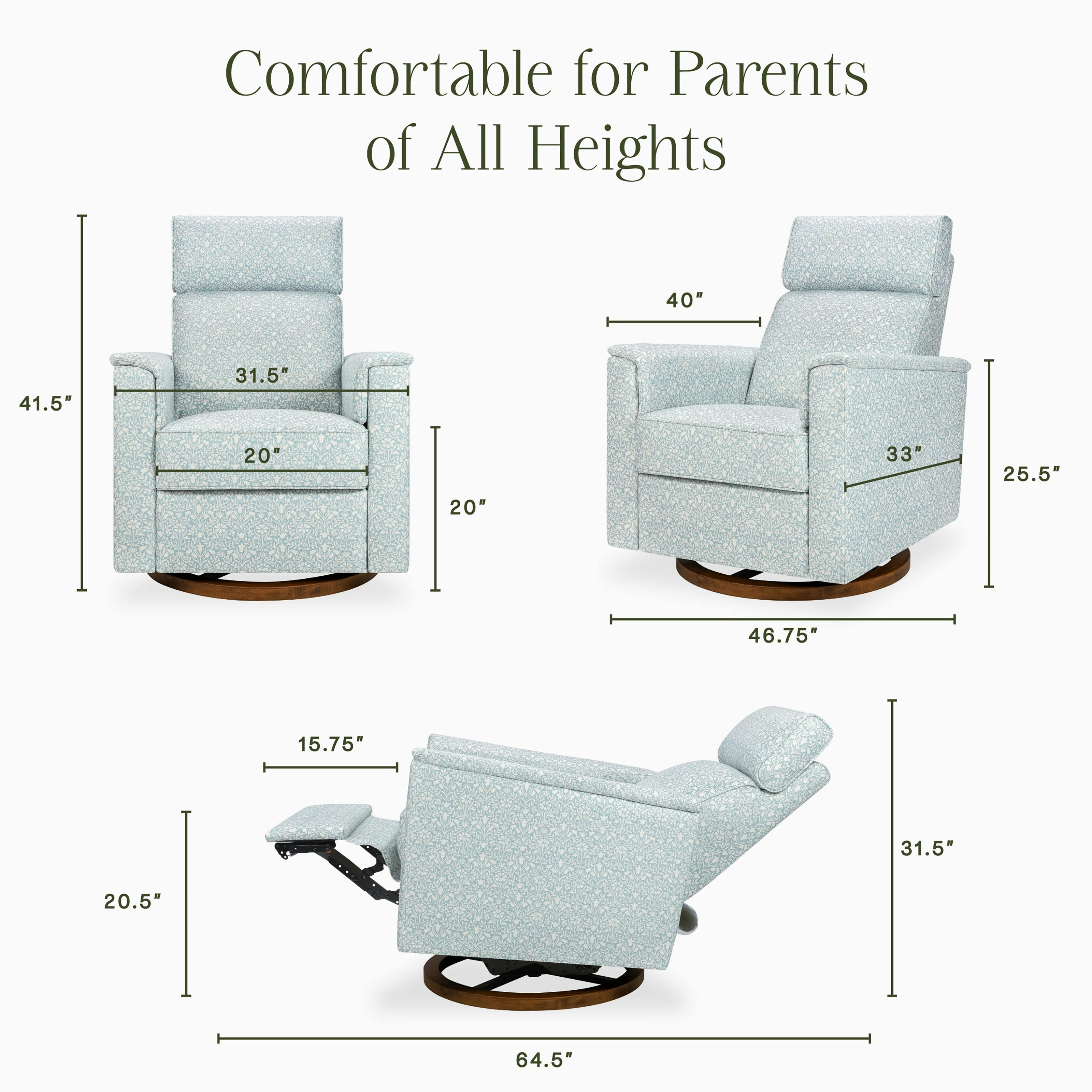 Morris & Co. x Namesake Willa Plus Power Glider Recliner w/ Power Headrest