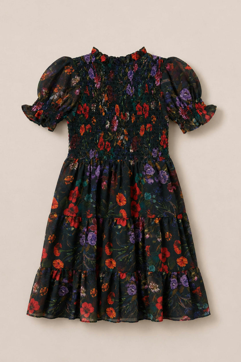 Mini Cordelia Dress in Evergreen Vivid Meadow