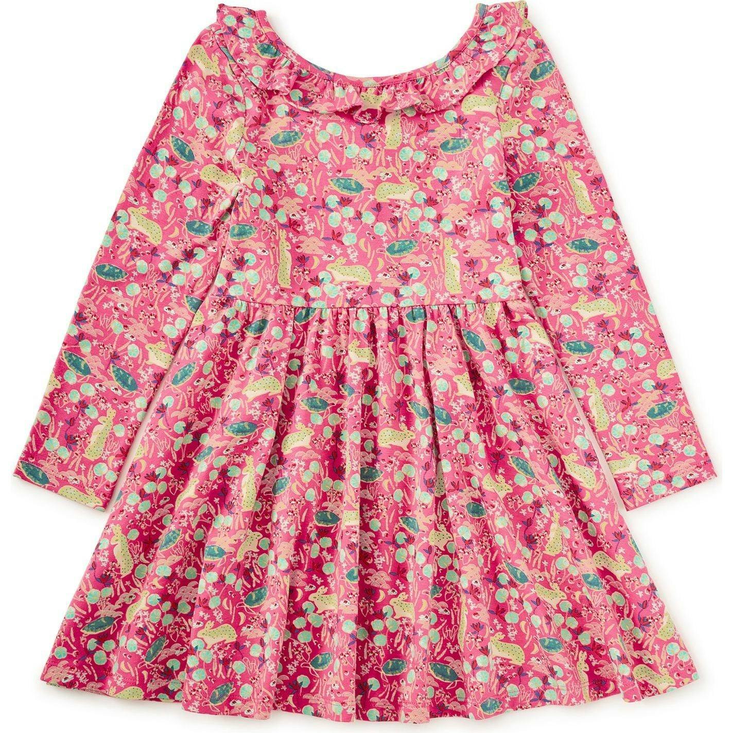 Ruffle Collar Ballet Dress, Pink