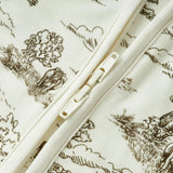 Country Toile Luxe Stretch Zipper Footed Romper