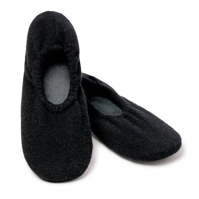 Women's Cashmere Slippers in Black
