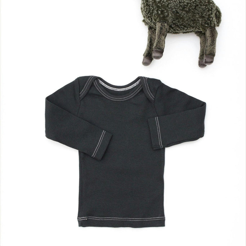 Rib Lap Shoulder Tee Long Sleeve