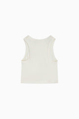 Rayon Rib Shirred Sleeveless Tank