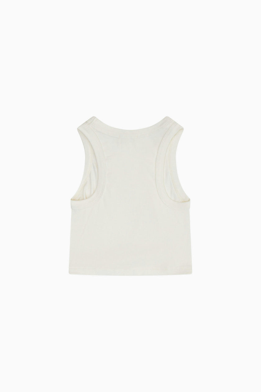 Rayon Rib Shirred Sleeveless Tank