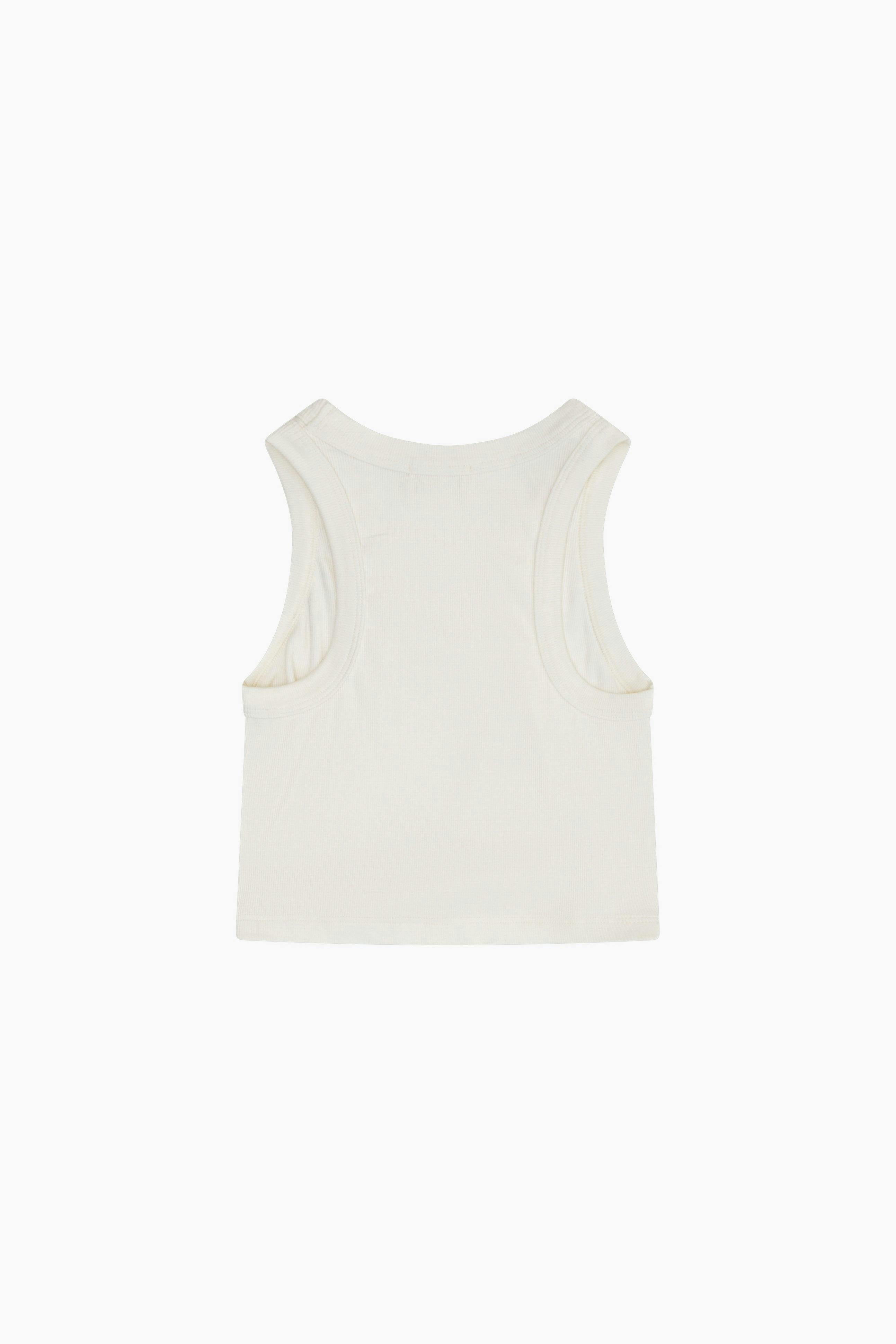 Rayon Rib Shirred Sleeveless Tank