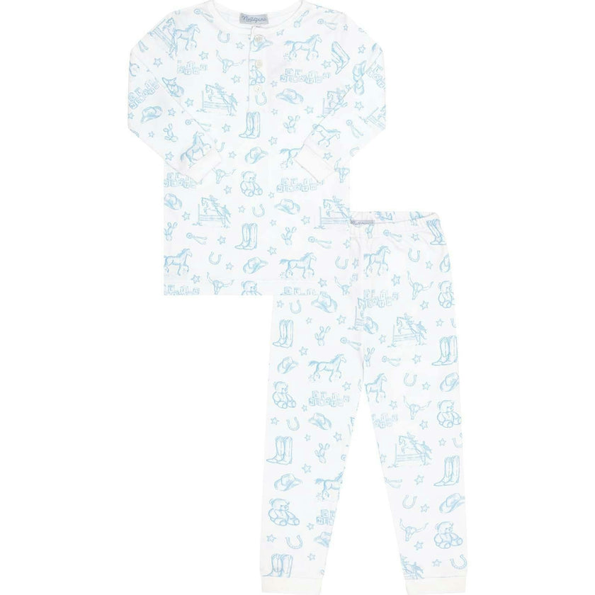 Blue Lone Star Toile Pajamas