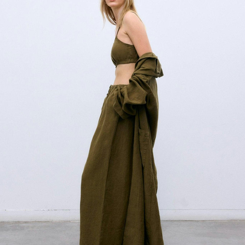 Melissa Woman Pant Palazzo Earthy Olive
