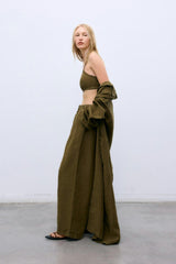 Melissa Woman Pant Palazzo Earthy Olive