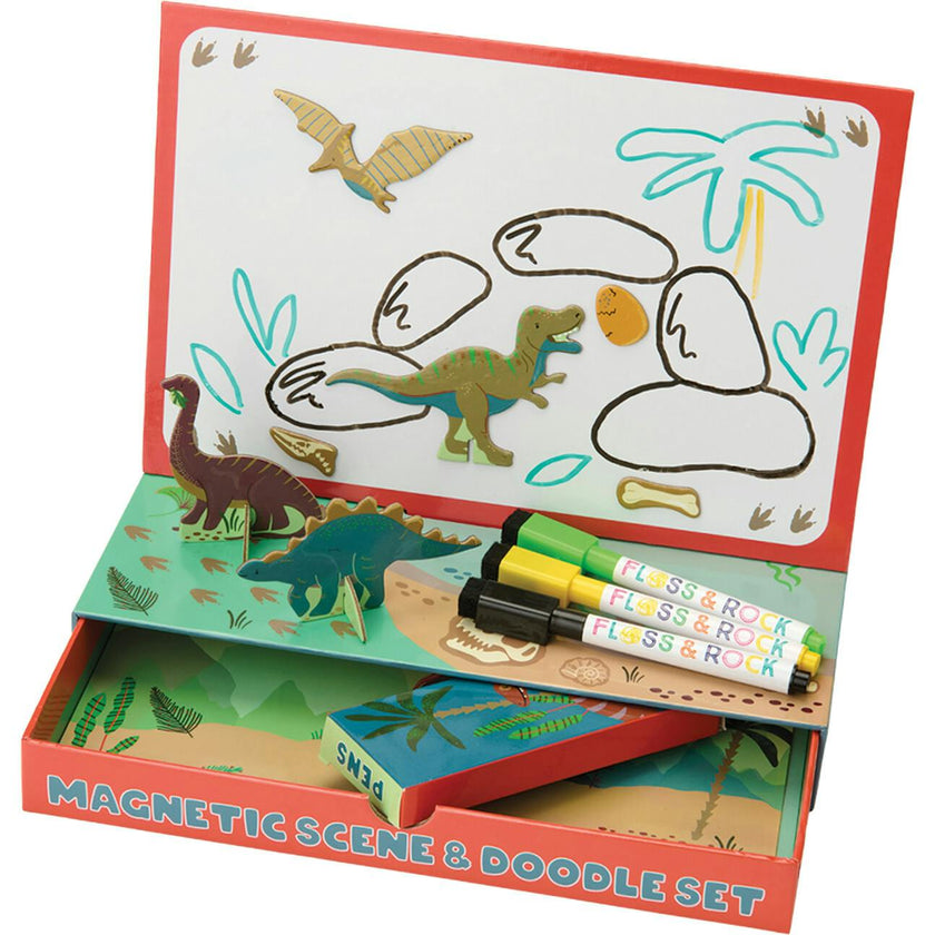 Magnetic Scene and Doodle Set - Dinosaur