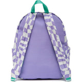 Checkered Pattern Backpack With Patches