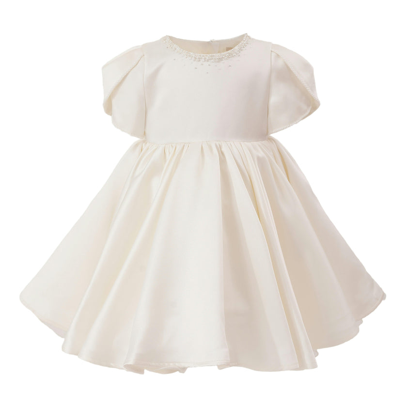 Ivory Suncrestia Pearl-Accented Occasion Dress