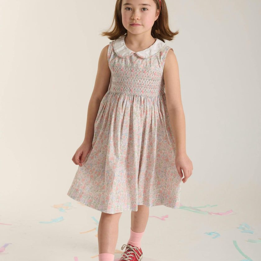 Hand-Smocked Girls Dress - Fiona