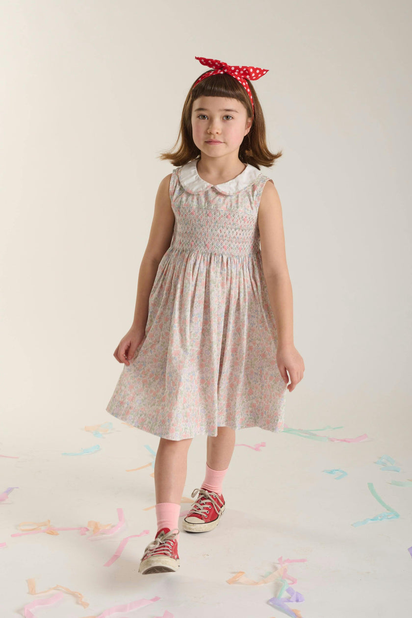 Hand-Smocked Girls Dress - Fiona