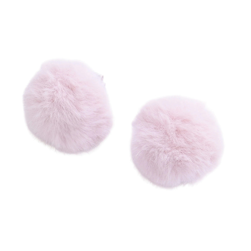 Fluffy Pom-Pom Hair Clip Set