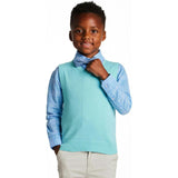 Boys 4-Piece Vest Set | Navy & Khaki Plaid