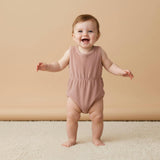Organic Clinch Romper - Clay