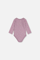 Organic Cotton Onesie Purple Floral Print