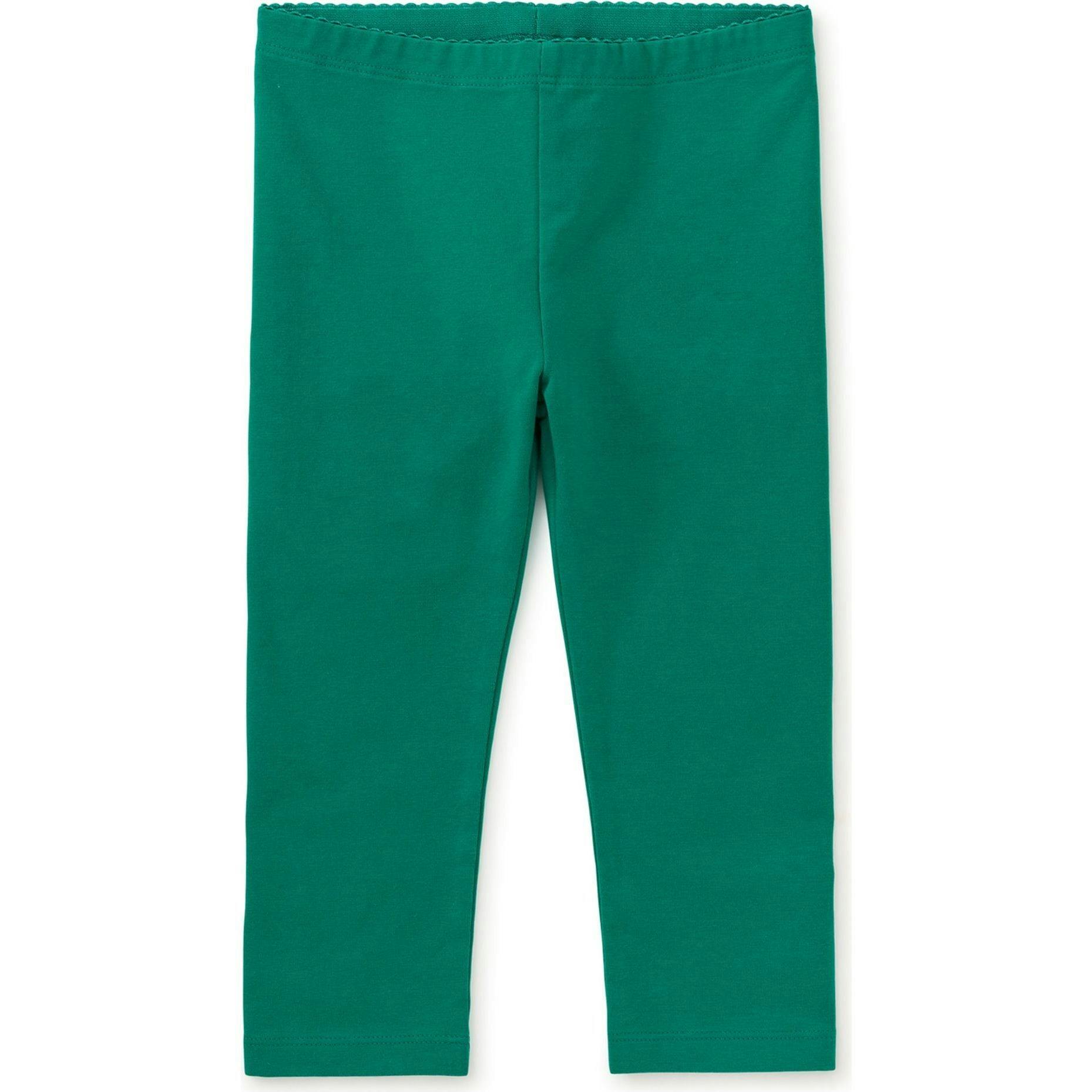 Solid Capri Leggings, Green