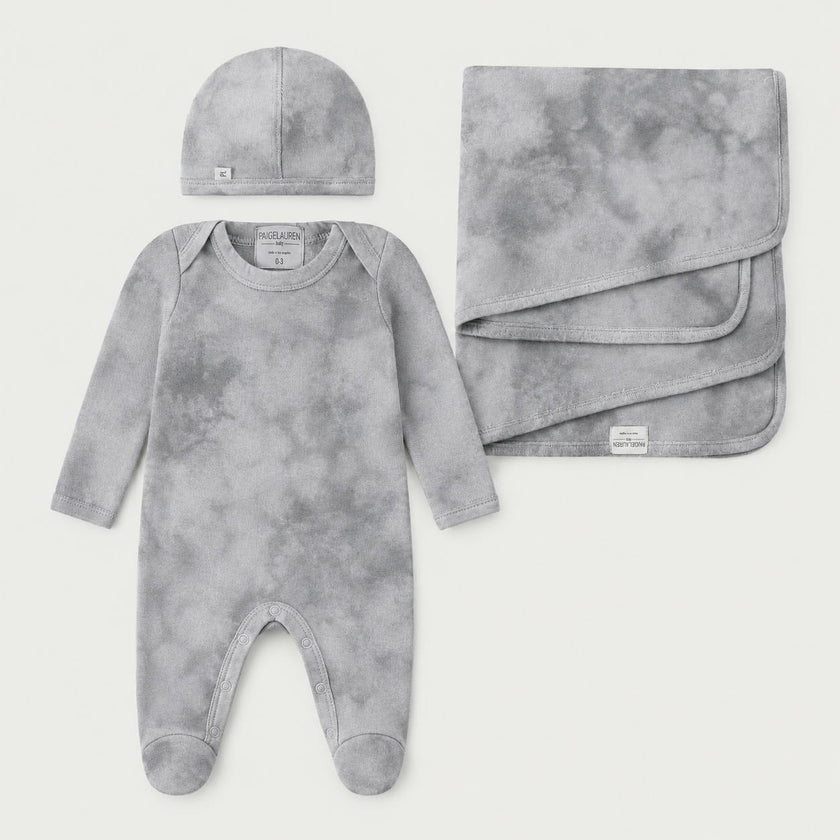 Marble Brushed Hacci Newborn Essentials Set