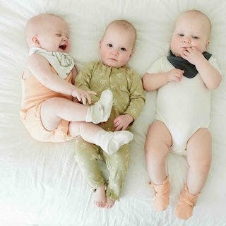 STAY ON BOOTS | BIRCH — Bamboo Organic Cotton Blend, 0–12M