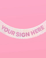Iridescent Fringe - iridescent foil banner