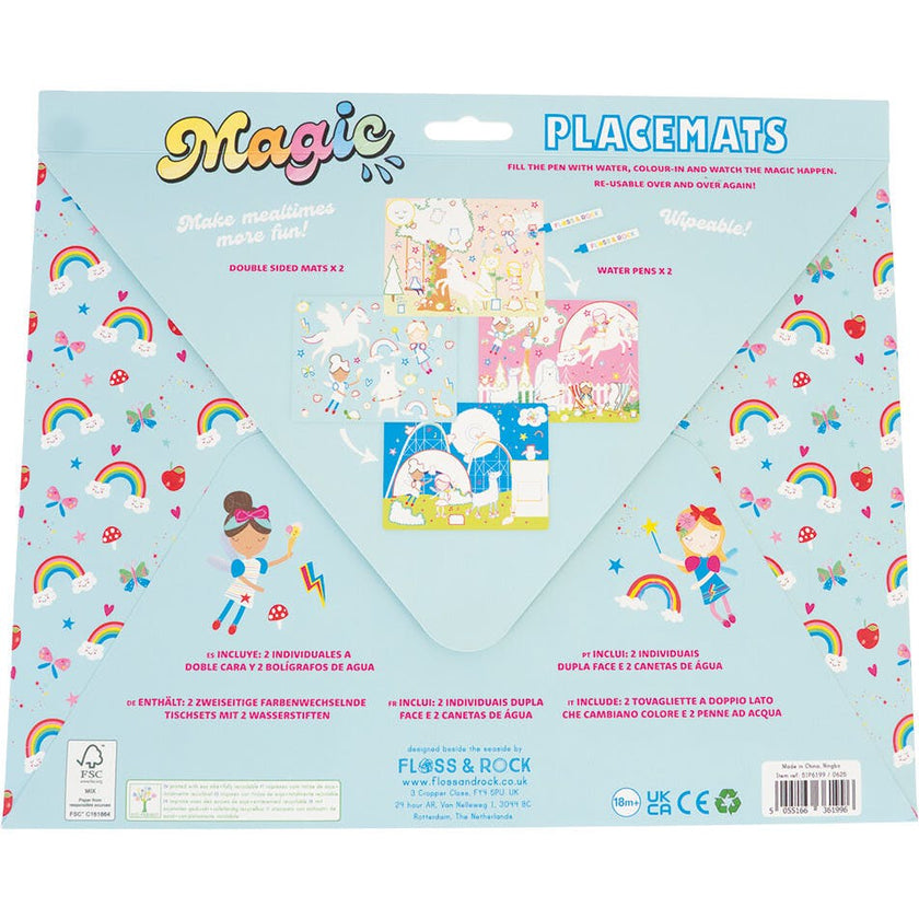 Magic Color Changing Water Placemats - Rainbow Fairy