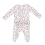 Sarah Floral - 2 Way Ruffle Back Zipper Footie