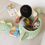 Dinosaur Handcrafted Rattan Storage Basket Mint Green - Large Wicker