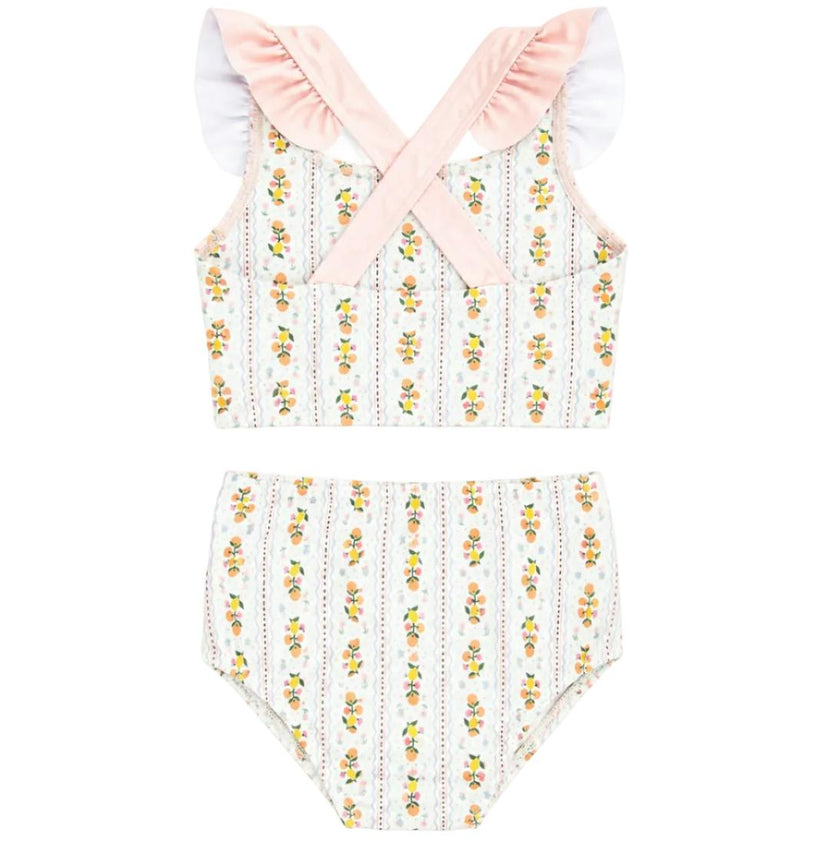 girls luna ruffle two piece swimsuit