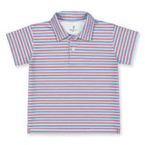 Stripe Print Performance Knit Polo