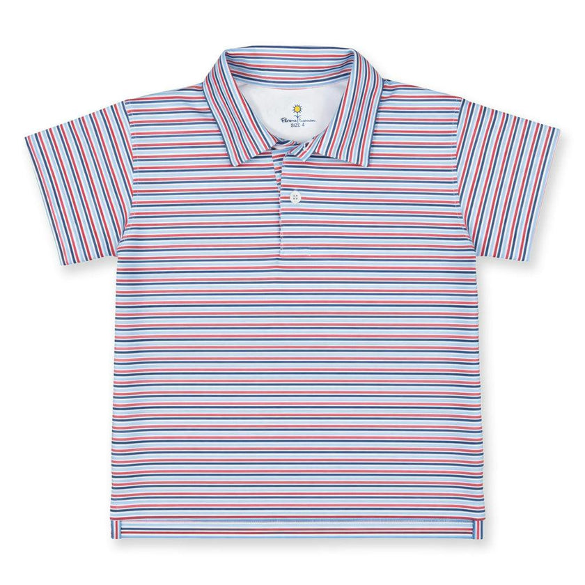Stripe Print Performance Knit Polo