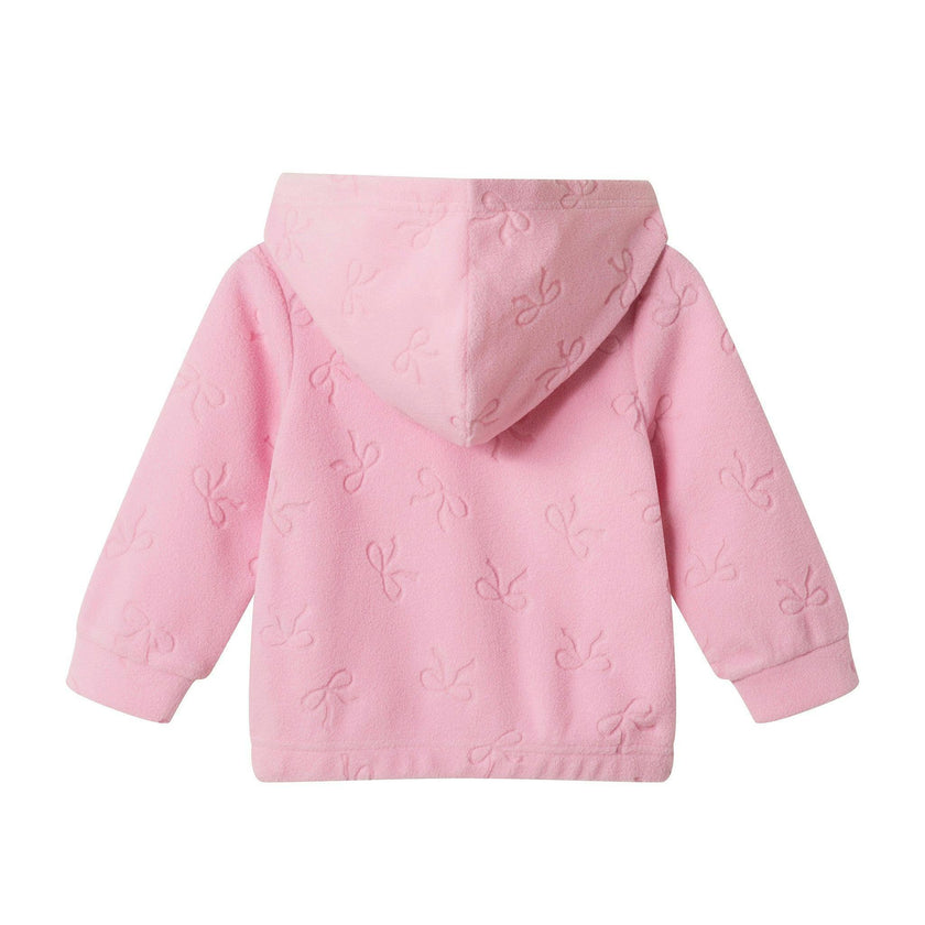 Plush Hoodie & Pant Set | Pink Bow Burnout