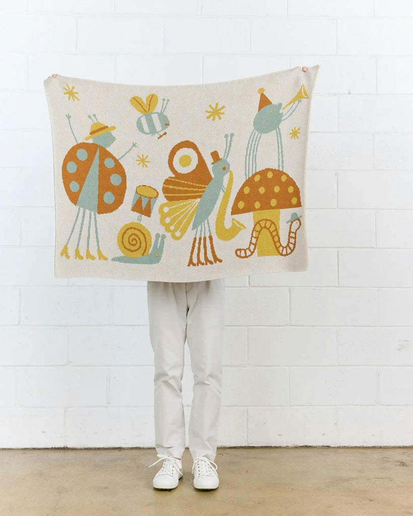 Bug Band Knit Mini Blanket