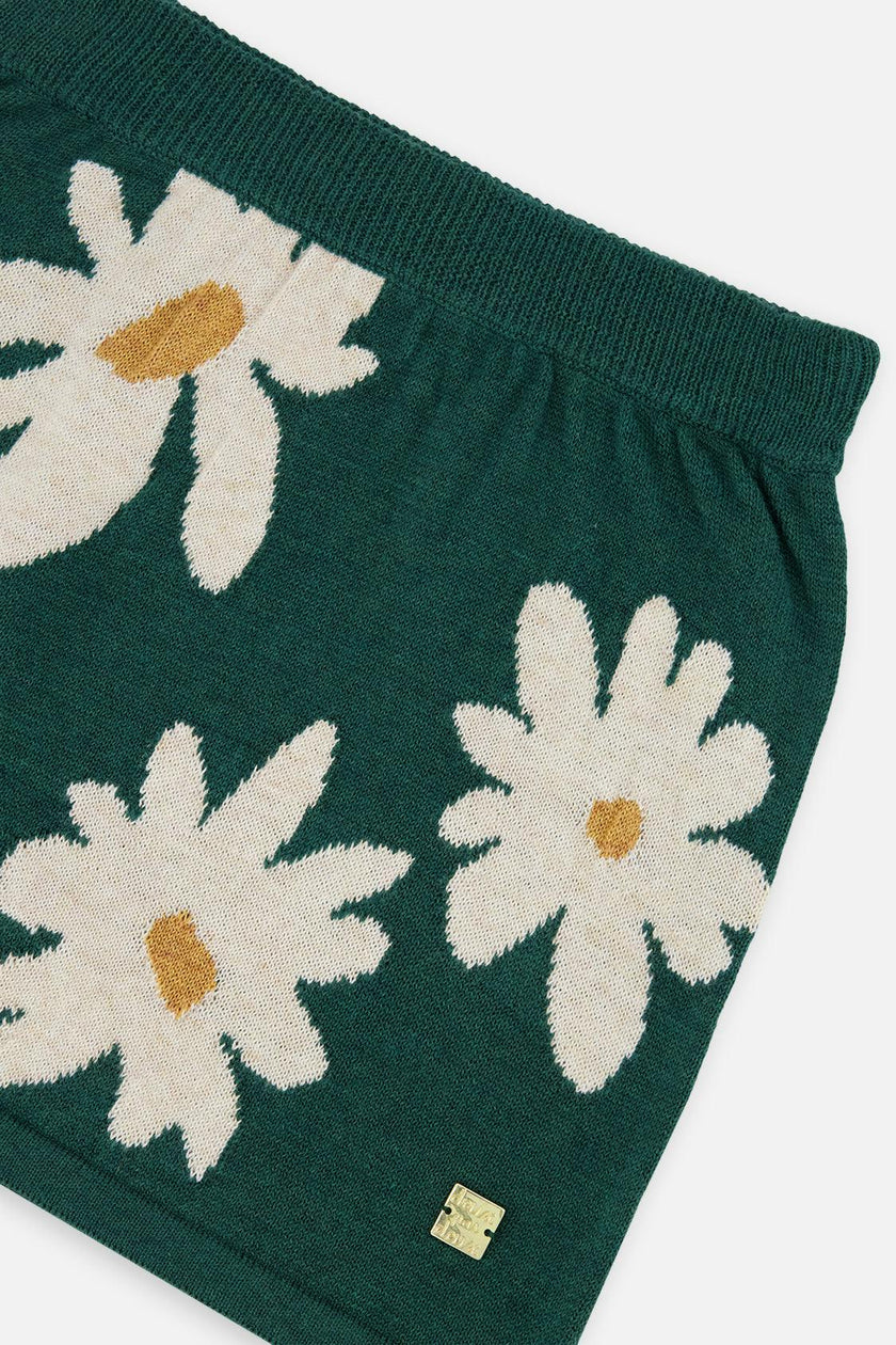 Knitted Skirt Jasper Printed Green