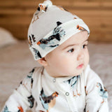 Blue Bird Bamboo Knotted Beanie Hat