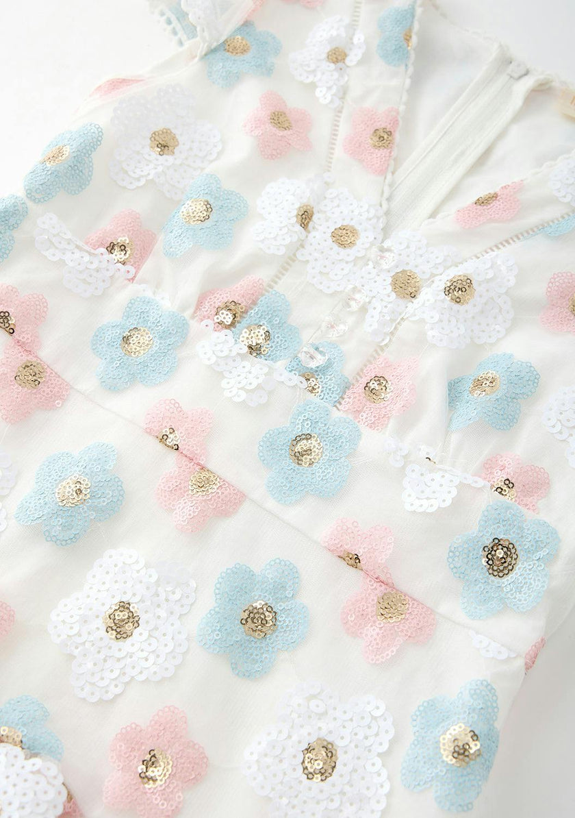 Gabrielle Frill Sequin Mini Dress