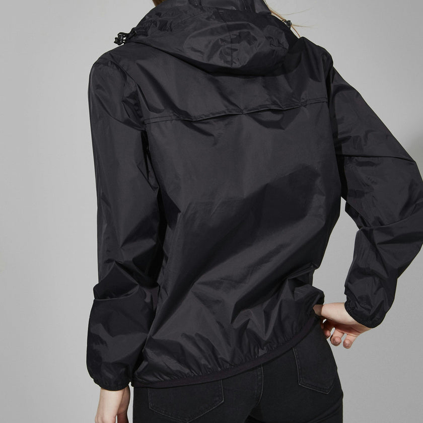 Black Quarter Zip Packable Rain Jacket and windbreaker