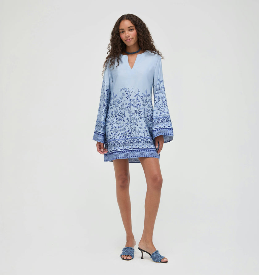 The Magnolia Tunic - Cornflower Wildflower Field