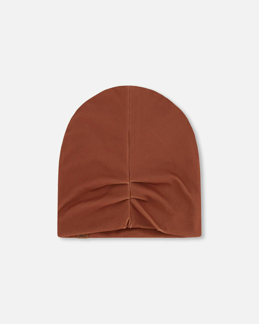 Stretch Jersey Beanie Brown