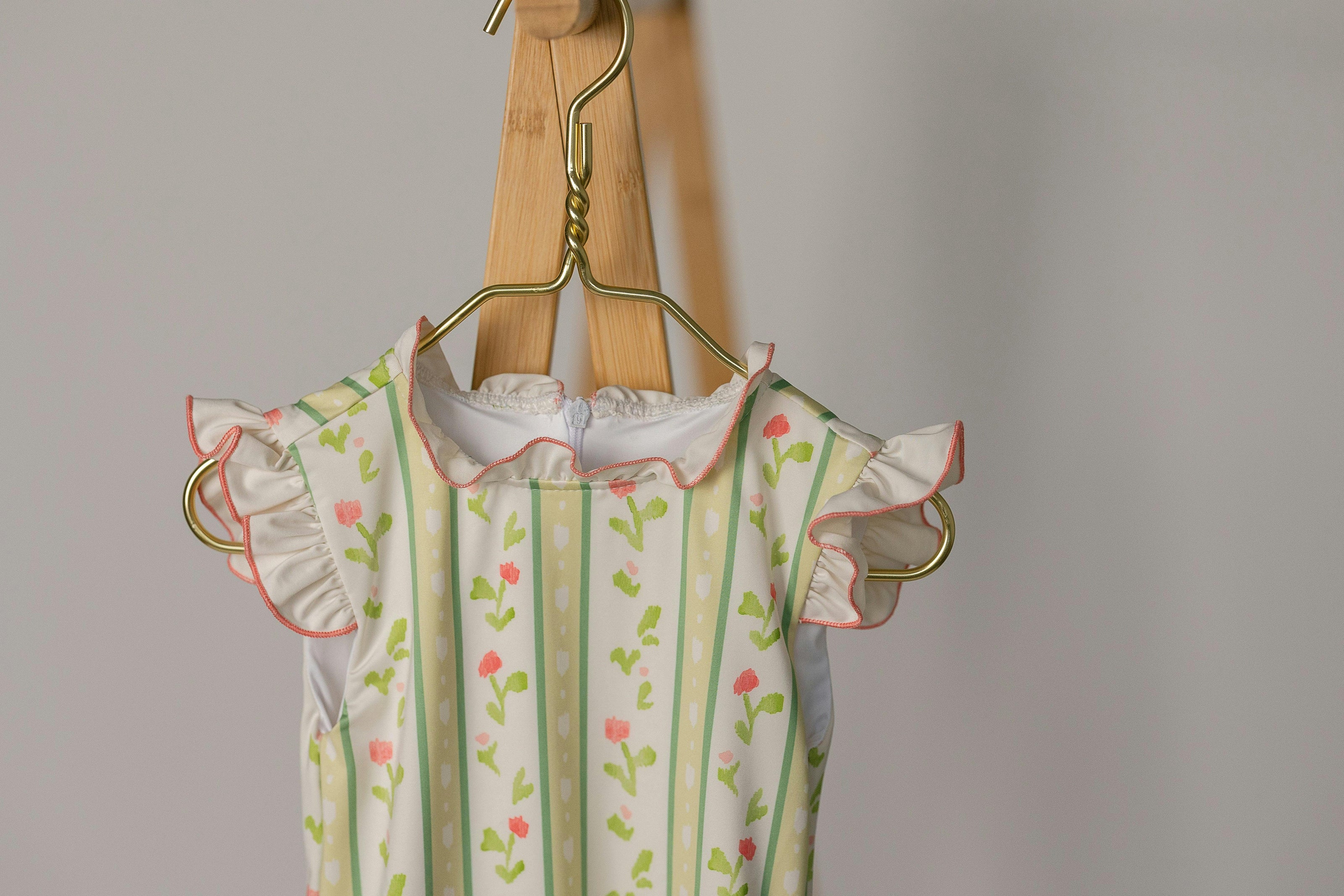 Bingley Suit in Vivian Stripe In Daffodil