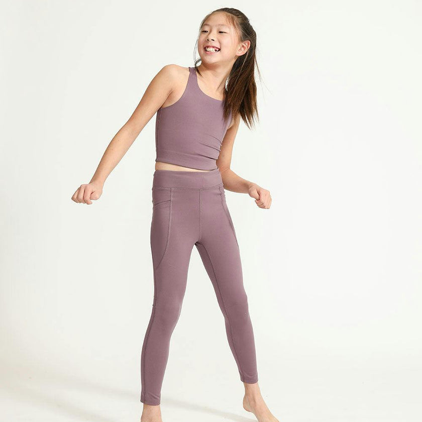 Longline Crop in Plum