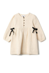 Woven Ribbon Dress Black