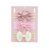 Multicolor Elastic Bow Headband Set