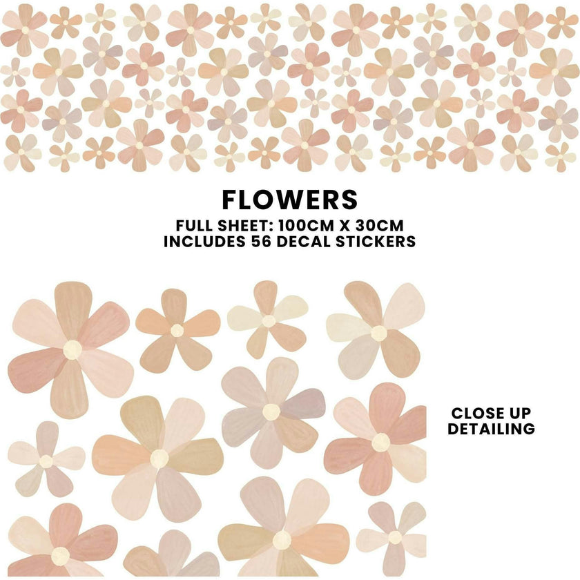 Peel & Stick Fabric Wall Stickers - Flowers